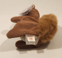 1996 Ty Beanie Baby 'Nut' Squirrel 6" Stuffed Plush Toy New with tag