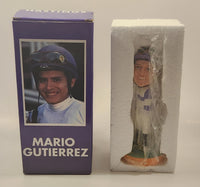 2012 Hastings Bred For Excitement Mario Gutierrez Equestrian Horse Racing 7 1/4" Tall Resin Bobblehead Figure New in Box Signed