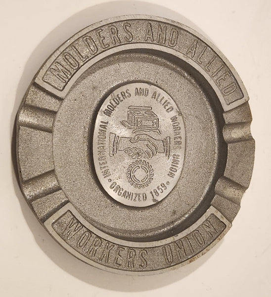 Vintage International Molders And Allied Workers Union Organized 1859 Metal Cigarette Ashtray