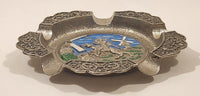 Vintage Dutch Knight with Windmills Enamel Metal Cigarette Ashtray