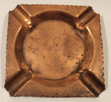 Vintage Native Aboriginal Totem Pole Engraved Copper Metal Cigarette Ashtray