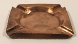 Vintage Native Aboriginal Totem Pole Engraved Copper Metal Cigarette Ashtray