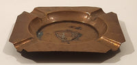 Vintage WWII Lens Shield Embossed Copper Metal Cigarette Ashtray