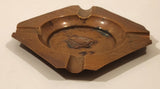 Vintage WWII Lens Shield Embossed Copper Metal Cigarette Ashtray