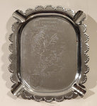 Vintage Engraved Scotland Map Four Slot Metal Cigarette Ashtray Made in England