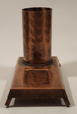 Vintage MCM Gregorian Cigarette Holder Hammered Copper Metal Smokers Stand