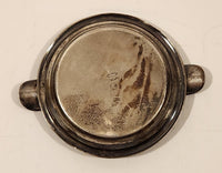 Vintage Mexican Mayan Calendar Two Slot .925 Sterling Silver Metal Cigarette Ashtray