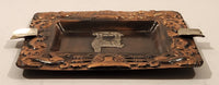 Vintage Peru Peruvian Incan Alpaca Copper and Silver Metal Cigarette Ashtray
