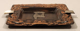 Vintage Peru Peruvian Incan Alpaca Copper and Silver Metal Cigarette Ashtray