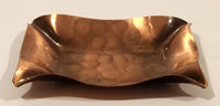 Vintage Bubble Texture Bent Edge Copper Metal Cigarette Ashtray