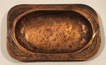 Vintage Textured Hammered Copper Metal Cigarette Ashtray