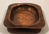 Vintage Textured Hammered Copper Metal Cigarette Ashtray