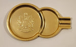 Vintage King Chromeware Canada Coat of Arms Metal Cigarette Ashtray Coaster