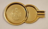 Vintage King Chromeware Canada Coat of Arms Metal Cigarette Ashtray Coaster