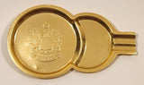 Vintage King Chromeware Canada Coat of Arms Metal Cigarette Ashtray Coaster