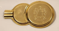 Vintage King Chromeware Canada Coat of Arms Metal Cigarette Ashtray Coaster