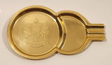 Vintage King Chromeware Canada Coat of Arms Metal Cigarette Ashtray Coaster