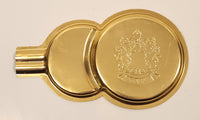 Vintage King Chromeware Canada Coat of Arms Metal Cigarette Ashtray Coaster