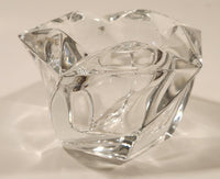 Vintage Diamond Shaped Heavy Crystal Glass Candle Holder