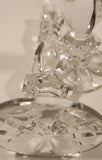Vintage 7" Tall Heavy Crystal Glass Candle Holders Set of 2 (1 chipped)