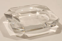Vintage Val St. Lambert 2 3/4" Crystal Glass Cigarette Ashtray Signed