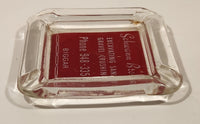 Vintage Schwann Bros. Excavating Sand Gravel Crushing Biggar Saskatchewan Glass Ashtray