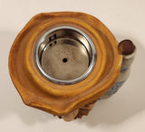 Vintage 1950s Fisherman Drunken Sailor Head Bust Ceramic Table Lighter Holder