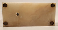 Vintage Hand Painted Wood Quail Bird in Lucite on Onyx Stone Slab
