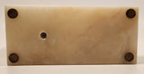 Vintage Hand Painted Wood Quail Bird in Lucite on Onyx Stone Slab