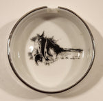 Vintage Royal Decor Ostrich Hand Decorated Porcelain Cigarette Ashtray Made in South Africa