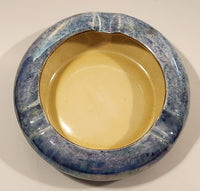 Vintage Grimwades Bzyanta Ware Iridescent Blue Luster Round Stoneware Ashtray Made in England
