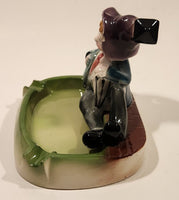 Vintage Hobo Drunk Laying with Lamp Post Ceramic Ashtray Made in Japan
