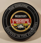 Vintage Praesidium Fountain Head Brewery Yorkshire Webster's Yorkshire Bitter Beer Black Melamine Plastic Ashtray Made in England