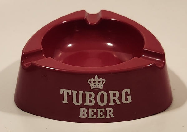 Vintage Webel Tuborg Beer Melamine Red Plastic Ashtray Made in Italy