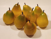 Artificial Fake Yellow Pears Plastic Realistic Froot Decor Set of 8