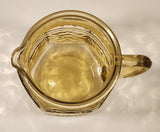 Antique 1933-37 Federal Glass Patrician Yellow Toned Embossed Depression Glass Pitcher Jug