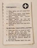 Vintage The Famous Zippo Guarantee Manual Paper Work