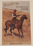 The Marlin Fire Arms Co. Marlin Big Game Rifles .22 Rifles Shotgun New Haven Conn. Frederic Remington Tin Metal Sign