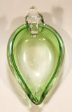 Swan Bird Green Art Glass Candy Dish