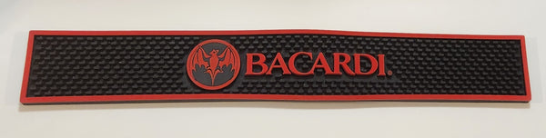 2008 Bacardi Rum Bat Logo Black and Red Heavy Rubber Drink Spill Mat