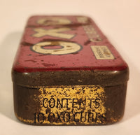 Antique 1930s Oxo Brand Cubes Red Tin Metal Container