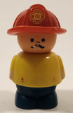 Shelcore FD Fire Department Red Helmet Yellow Shirt Blue Pants 2 3/4" Tall Plastic Toy Figure