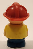 Shelcore FD Fire Department Red Helmet Yellow Shirt Blue Pants 2 3/4" Tall Plastic Toy Figure