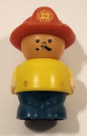 Shelcore FD Fire Department Red Helmet Yellow Shirt Blue Pants 2 3/4" Tall Plastic Toy Figure