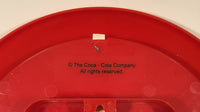 Coca Cola Button Style 8 1/2" Red Plastic Wall Clock WORKING