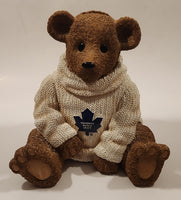 Elby Gifts Powerplay Teddies NHL Toronto Maple Leafs Ice Hockey Team Teddy Bear 7 1/4" Tall Resin Coin Bank
