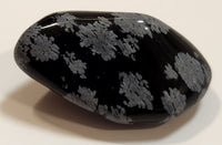 Snowflake Obsidian Black Polished Stone