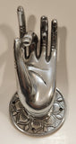 Vintage Thai Buddha Vitarka Mudra 6" Hand Aluminum Wall Mount Towel Holder