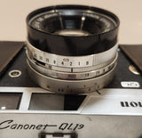 Vintage Canon Canonet QL19 45mm Rangefinder Film Camera