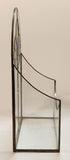 Vintage Art Deco Blue and Green 10 1/4" Tall Leaded Stained Glass Mail Holder Letter Box